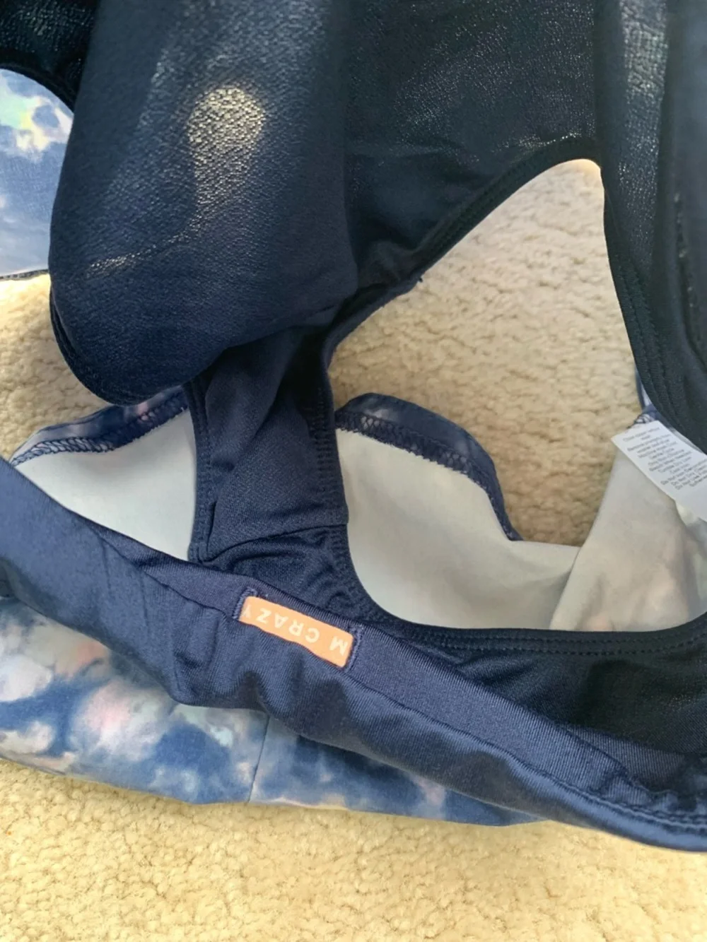 Athleta Girl Size Medium, 8-10, Blue Tie Dye Athletic Shorts